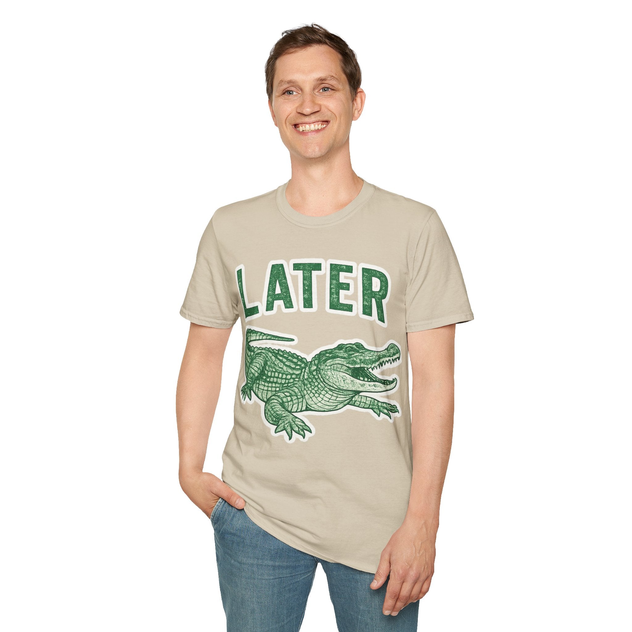 Later Alligator T-Shirt — Retro Green Gator Graphic Tee