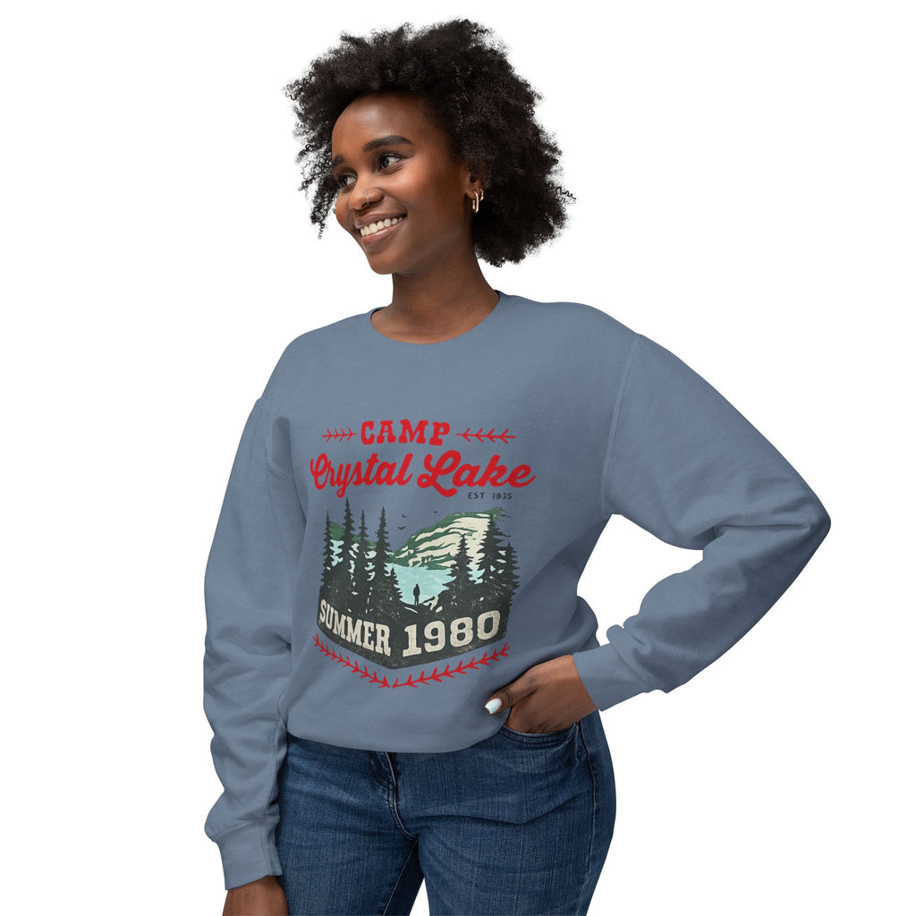 Camp Crystal Lake Sweatshirt — Vintage Summer 1980 Camping Crewneck