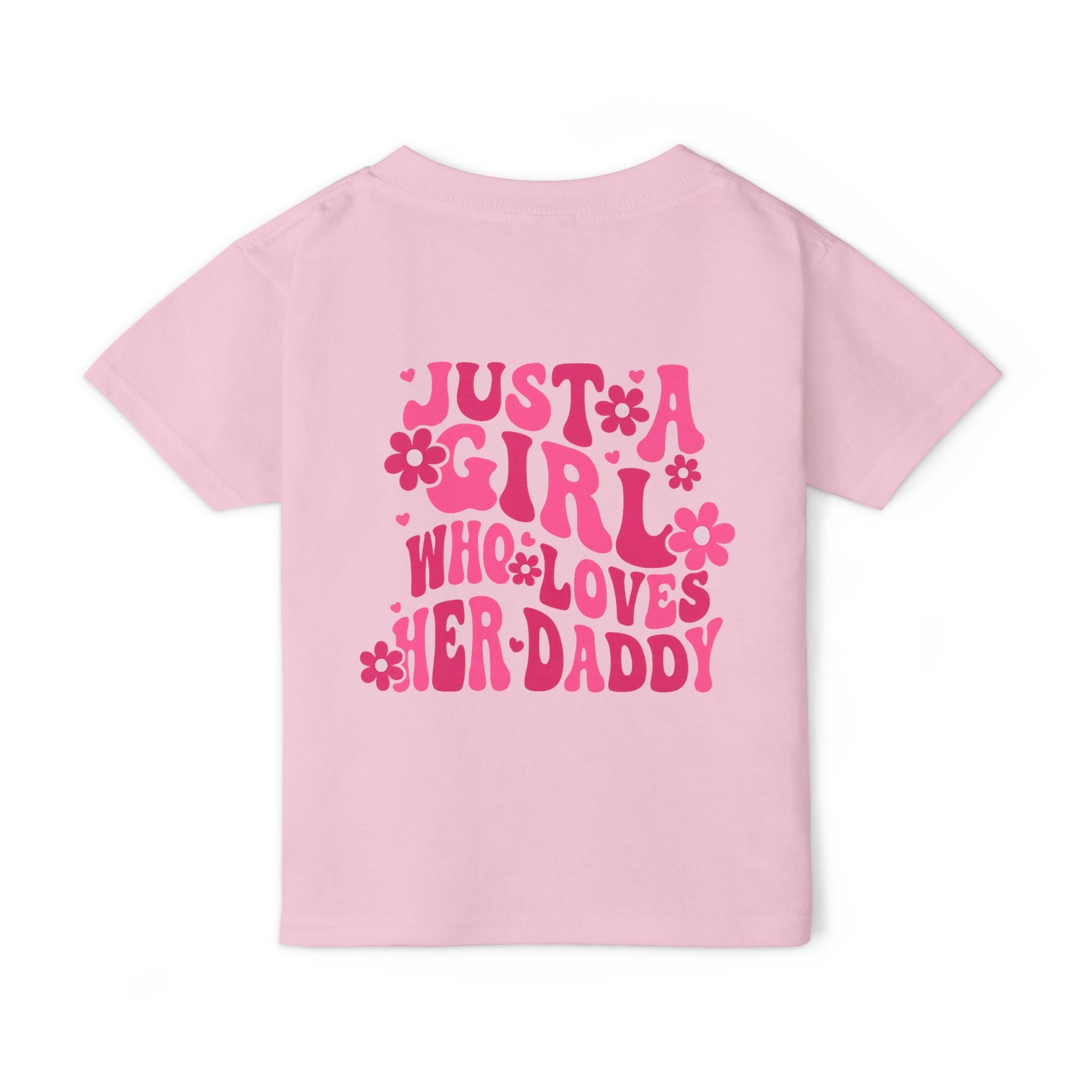 Toddler T-Shirt — "Just a Girl Who Loves Her Daddy" Pink Flower Design