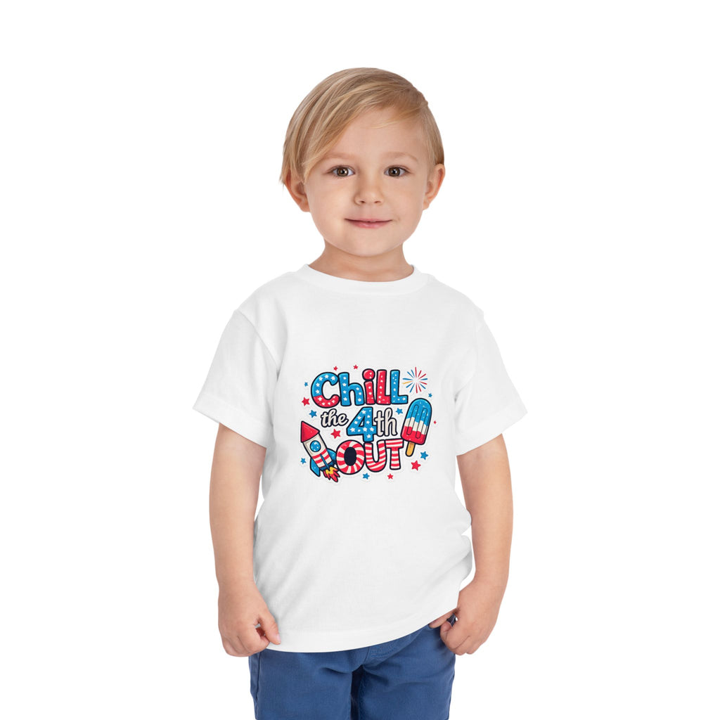 Chill the 4th Out Toddler Tee — Patriotic 4th of July Kids Shirt