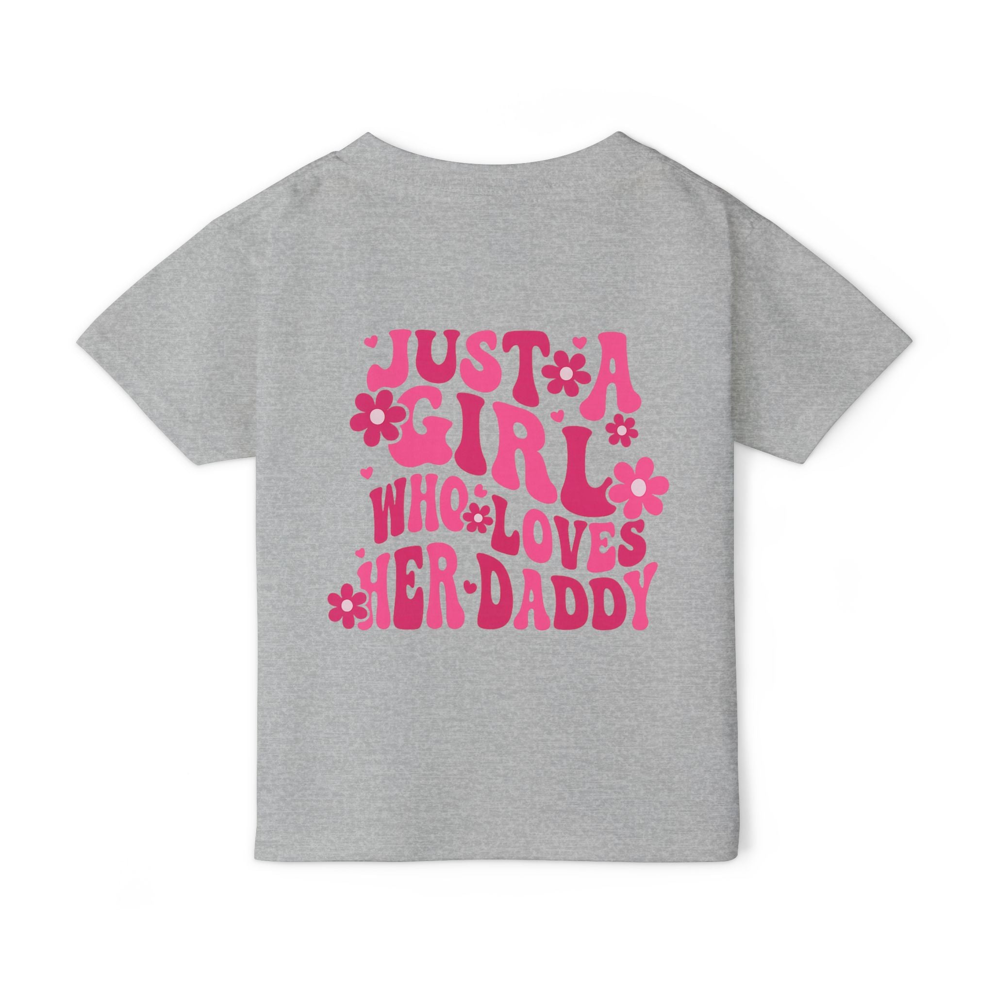 Toddler T-Shirt — "Just a Girl Who Loves Her Daddy" Pink Flower Design
