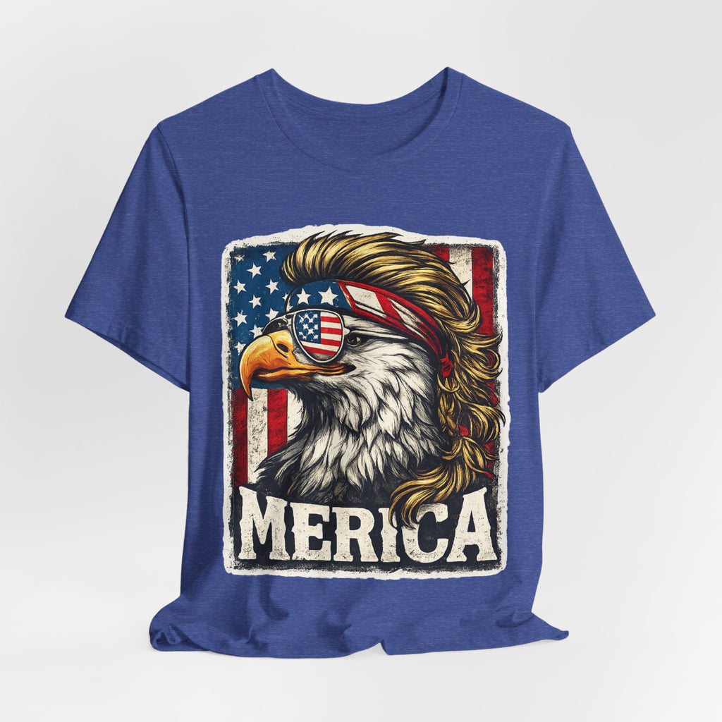 Eagle 'Merica Tee - Patriotic American Flag Bald Eagle T-Shirt