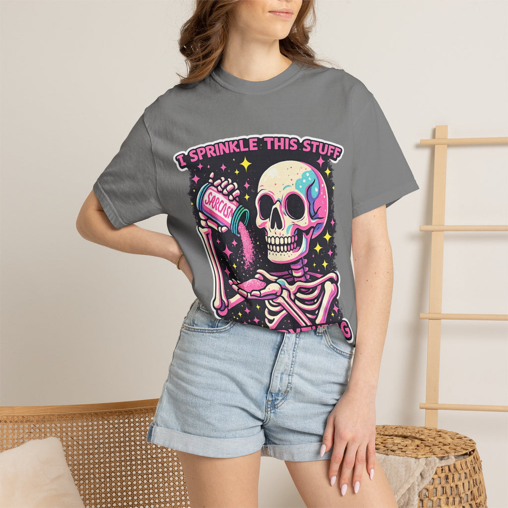 Sprinkle This Stuff On Everything T-Shirt — Cute Pastel Skeleton Graphic Tee
