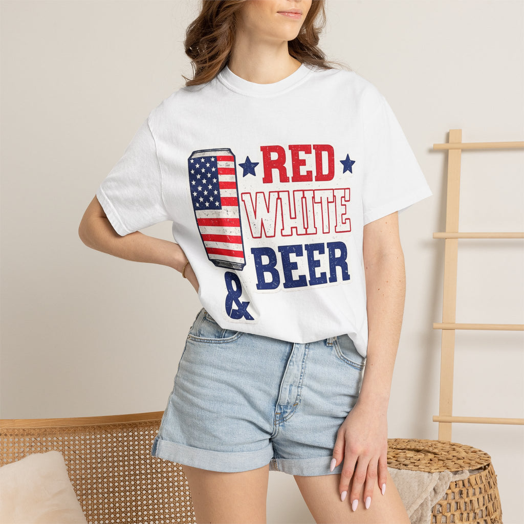 Red White & Beer T-Shirt — Patriotic 4th of July Beer Graphic Tee