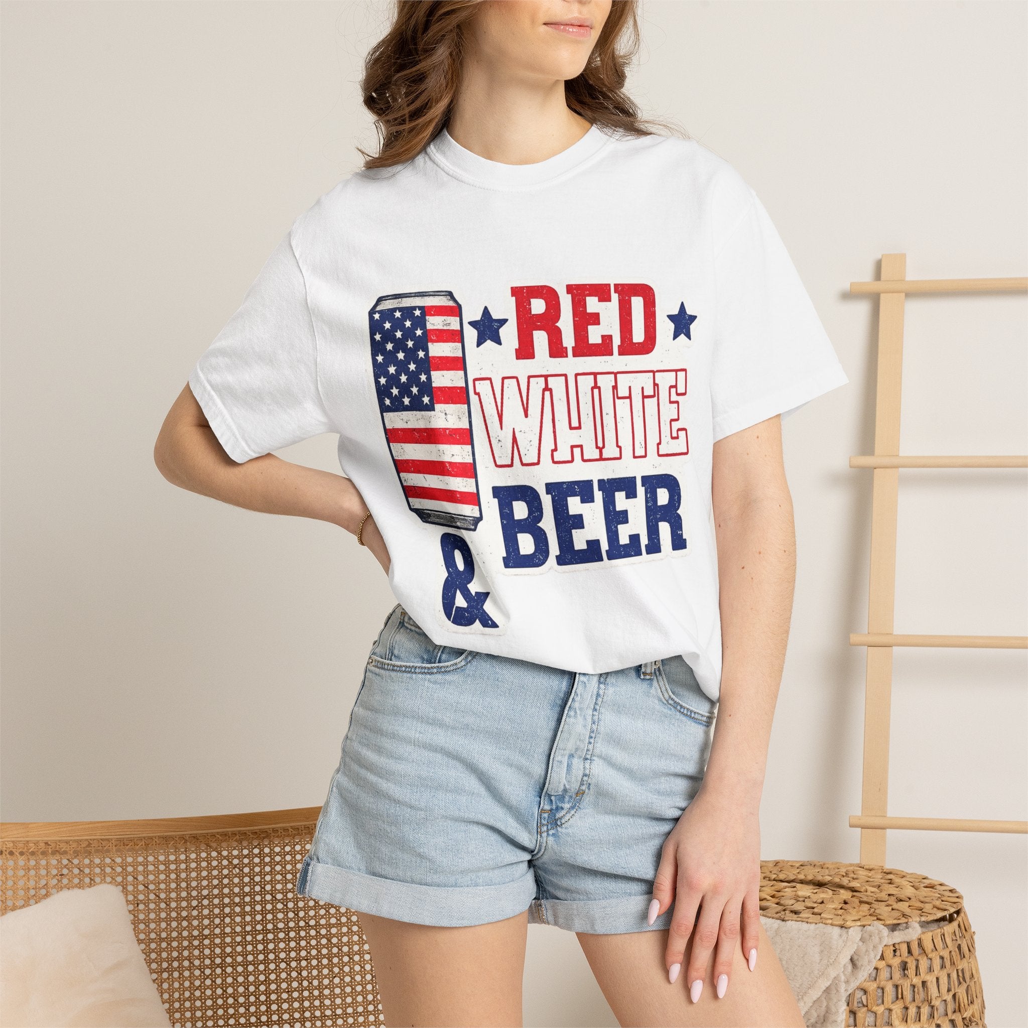Red White & Beer T-Shirt — Patriotic 4th of July Beer Graphic Tee