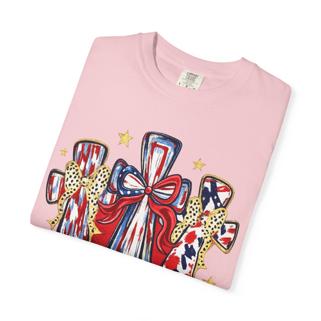God Bless America Cross Tee — Patriotic Est. 1776 T-Shirt