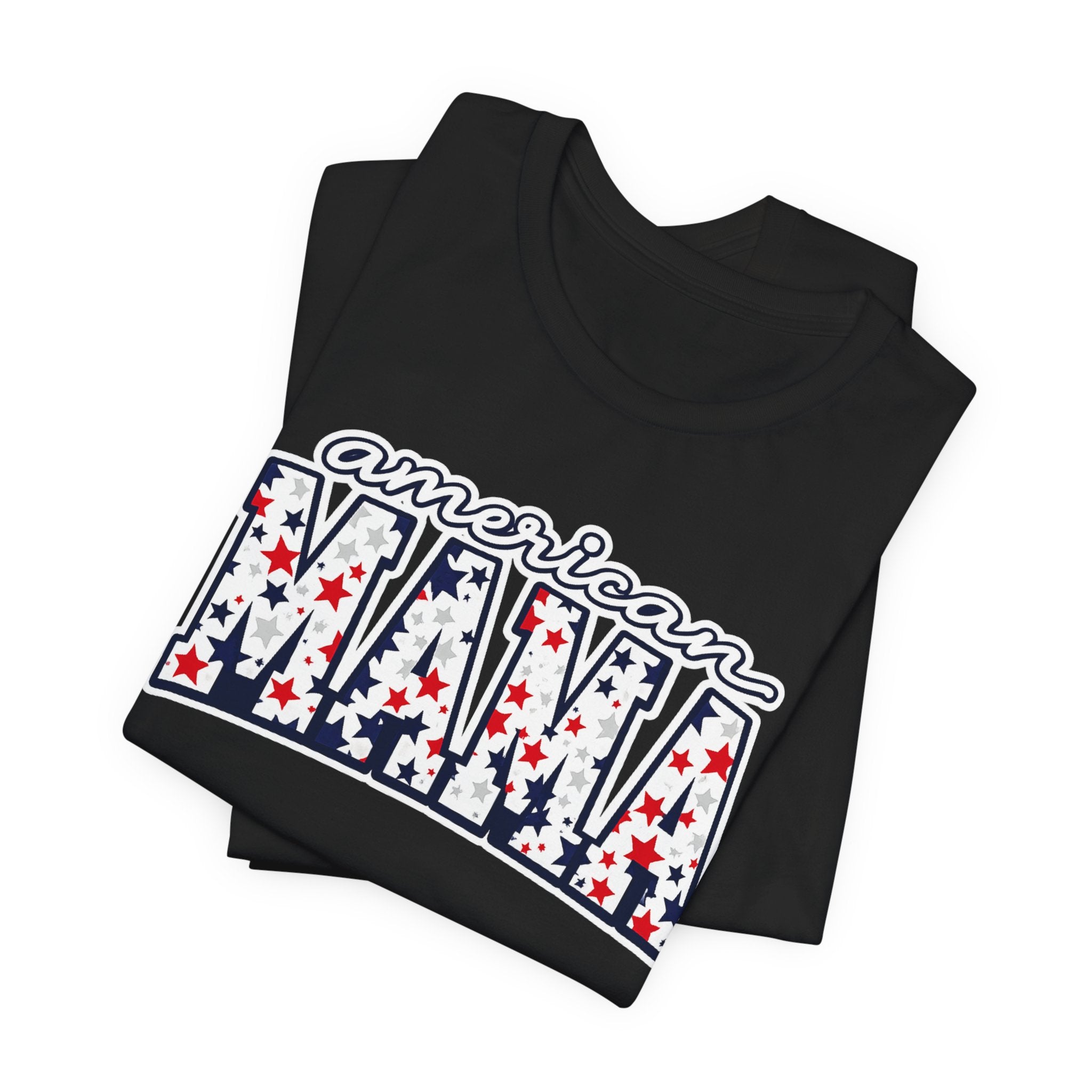 American Mama T-Shirt — Patriotic Stars & Stripes Mom Tee