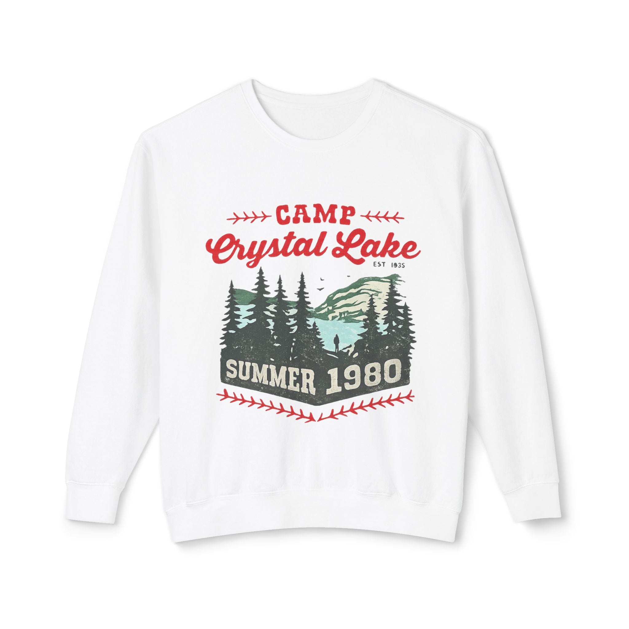 Camp Crystal Lake Sweatshirt — Vintage Summer 1980 Camping Crewneck