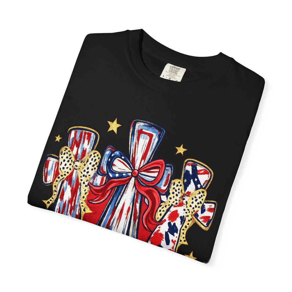 God Bless America Cross Tee — Patriotic Est. 1776 T-Shirt