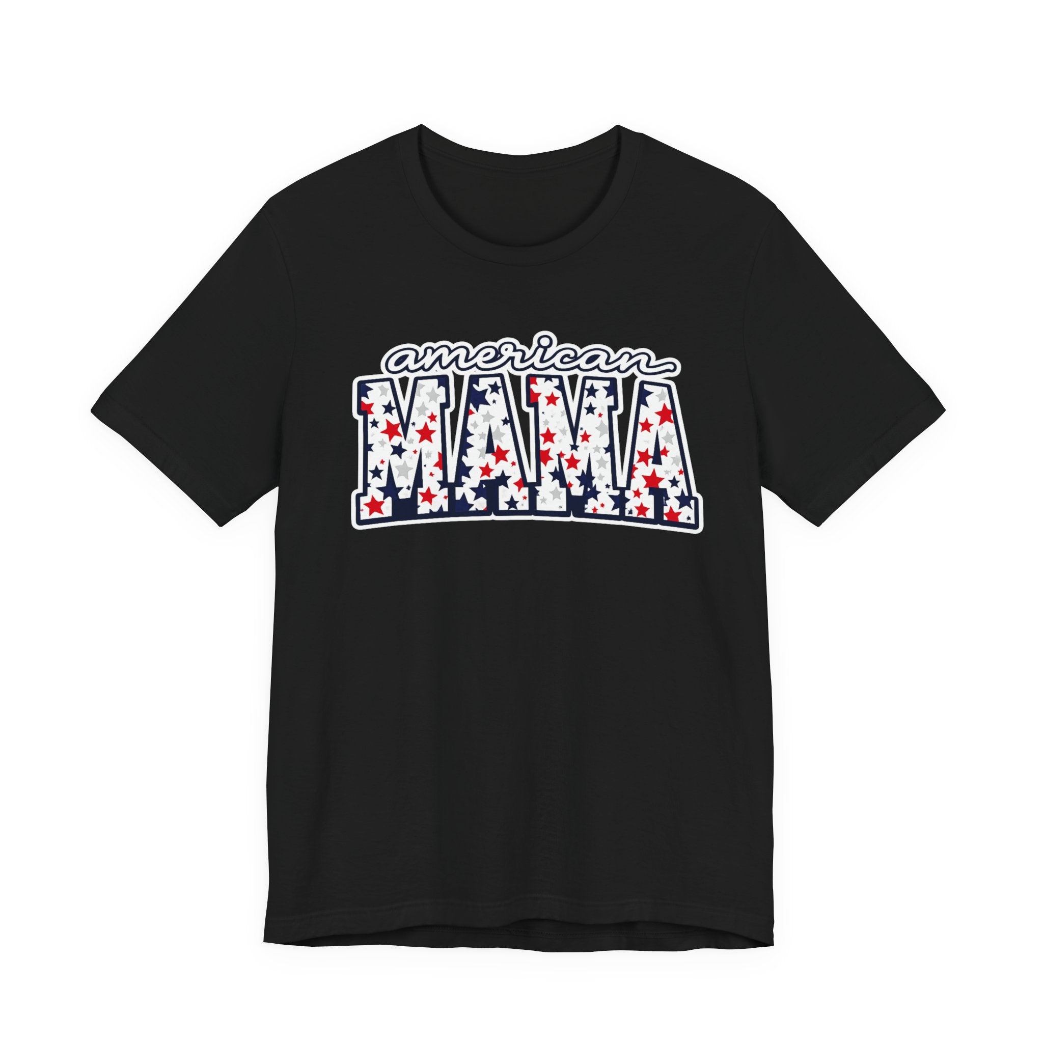 American Mama T-Shirt — Patriotic Stars & Stripes Mom Tee
