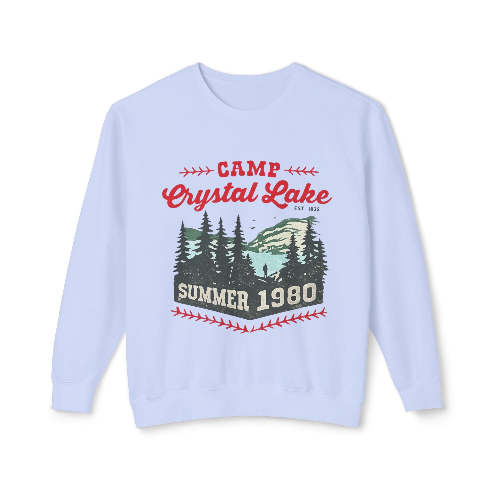 Camp Crystal Lake Sweatshirt — Vintage Summer 1980 Camping Crewneck