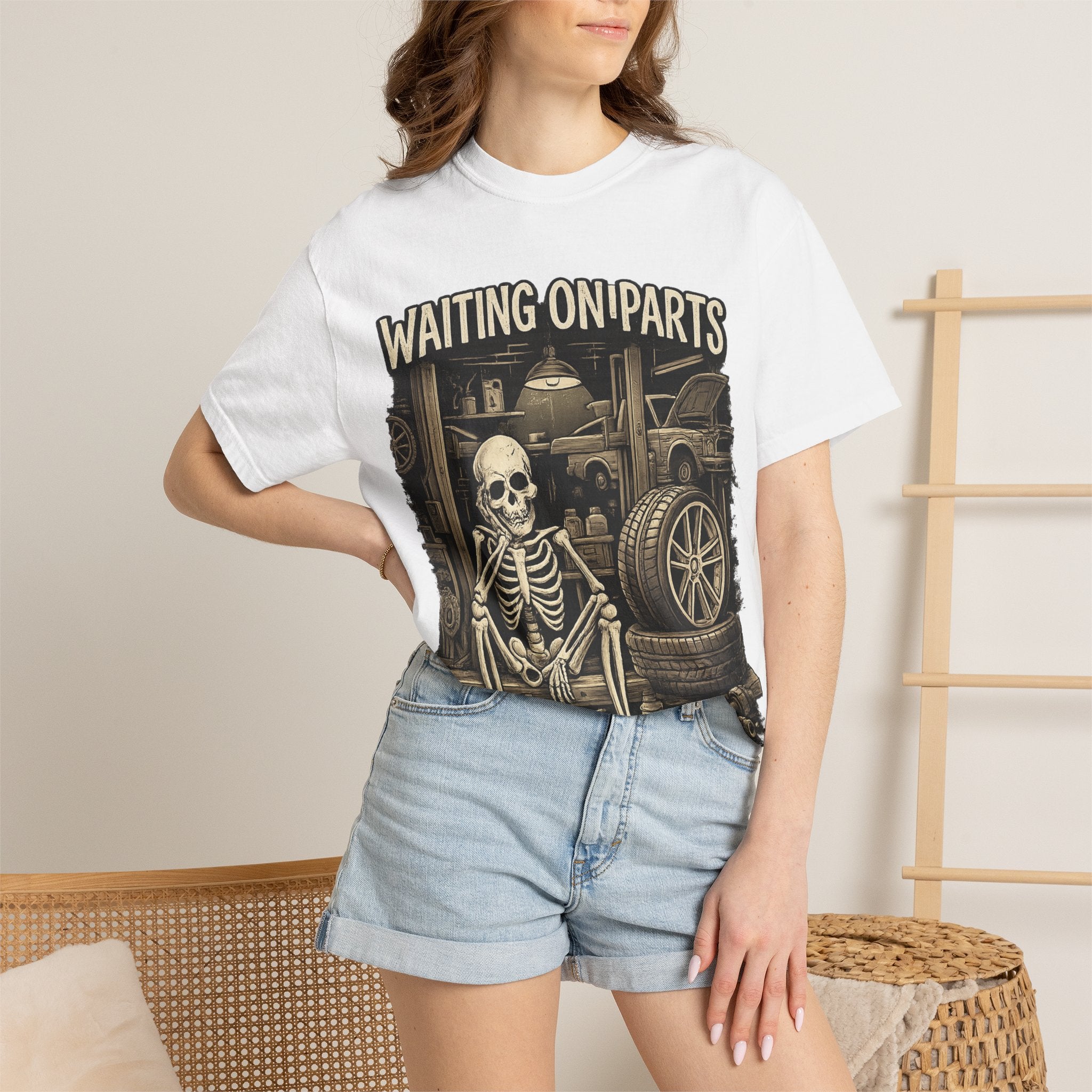 Waiting On Parts Skeleton T-Shirt