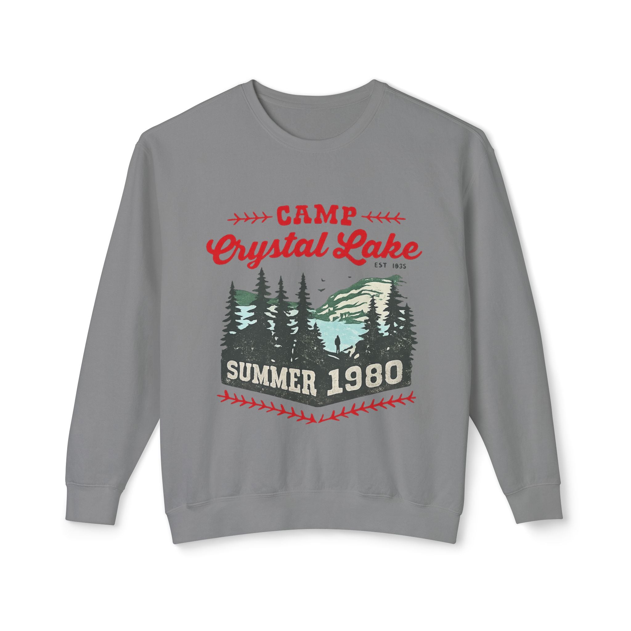 Camp Crystal Lake Sweatshirt — Vintage Summer 1980 Camping Crewneck