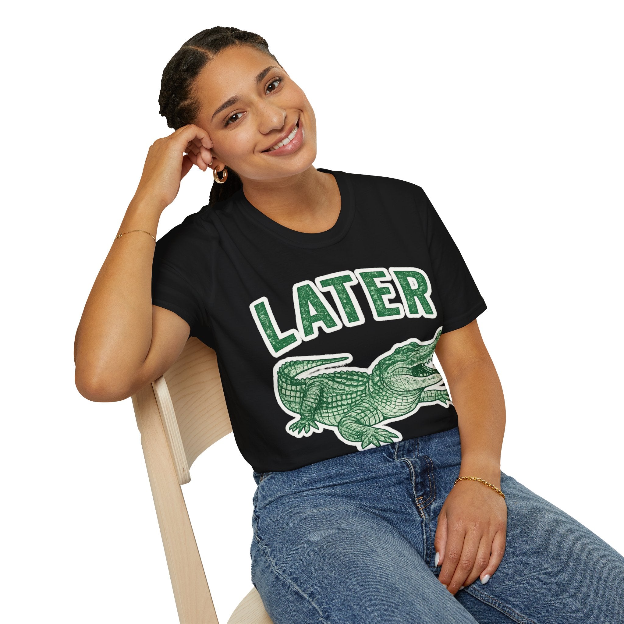 Later Alligator T-Shirt — Retro Green Gator Graphic Tee