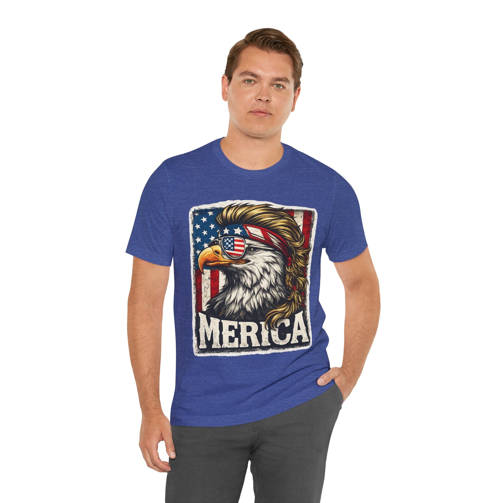 Eagle 'Merica Tee - Patriotic American Flag Bald Eagle T-Shirt