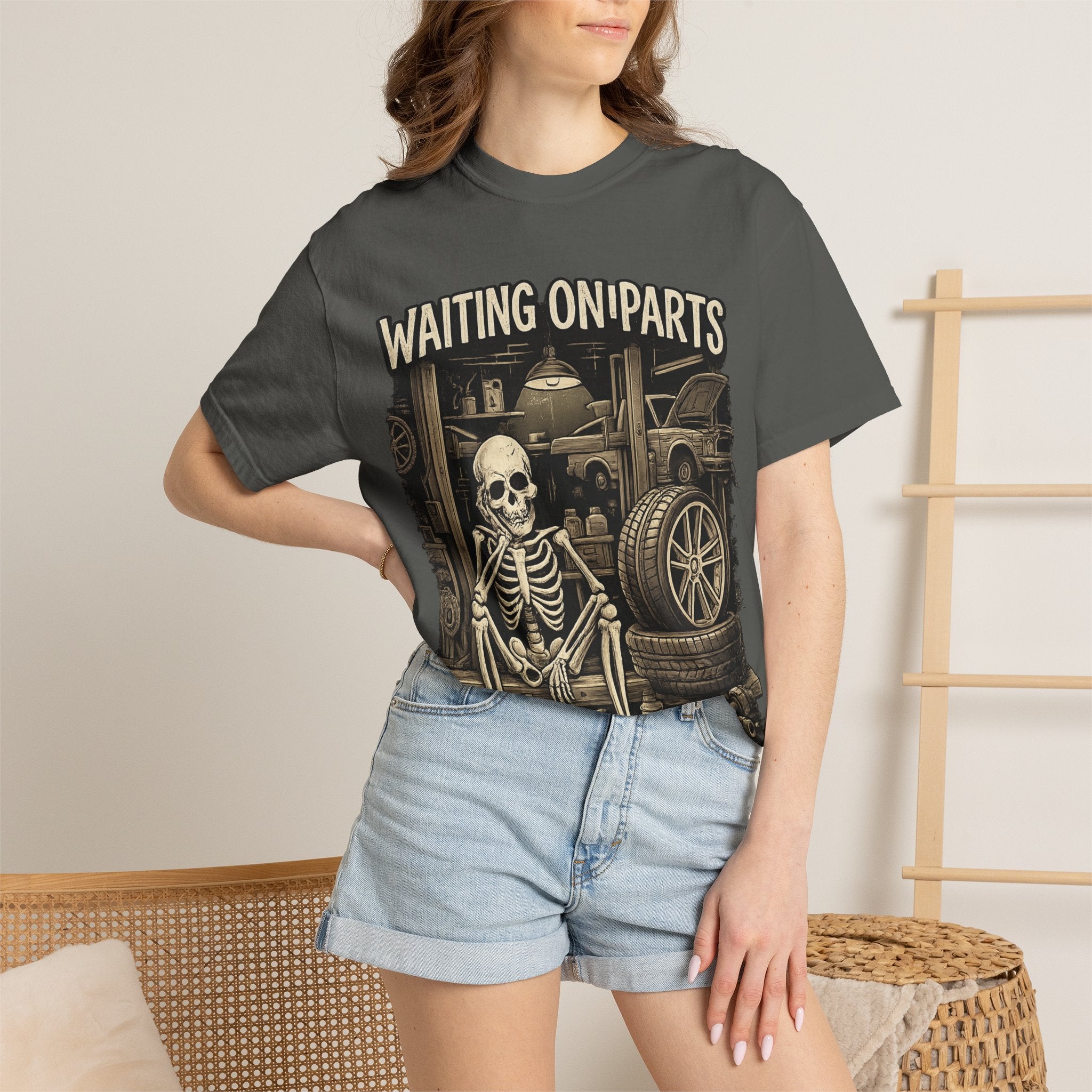 Waiting On Parts Skeleton T-Shirt