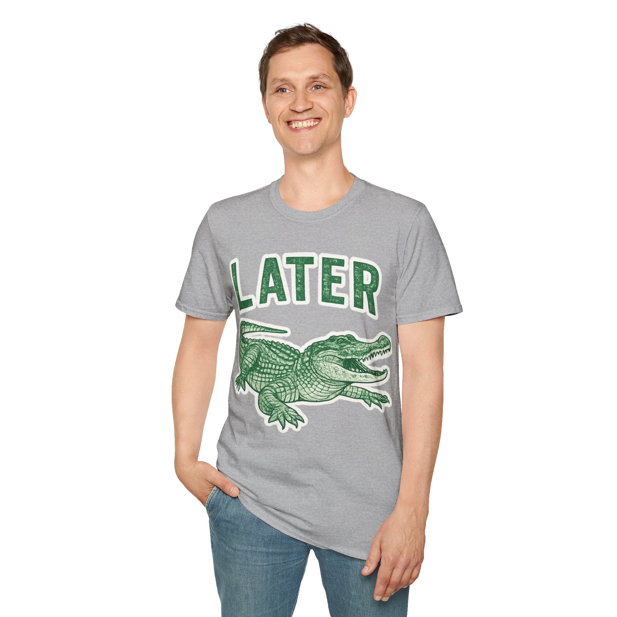 Later Alligator T-Shirt — Retro Green Gator Graphic Tee