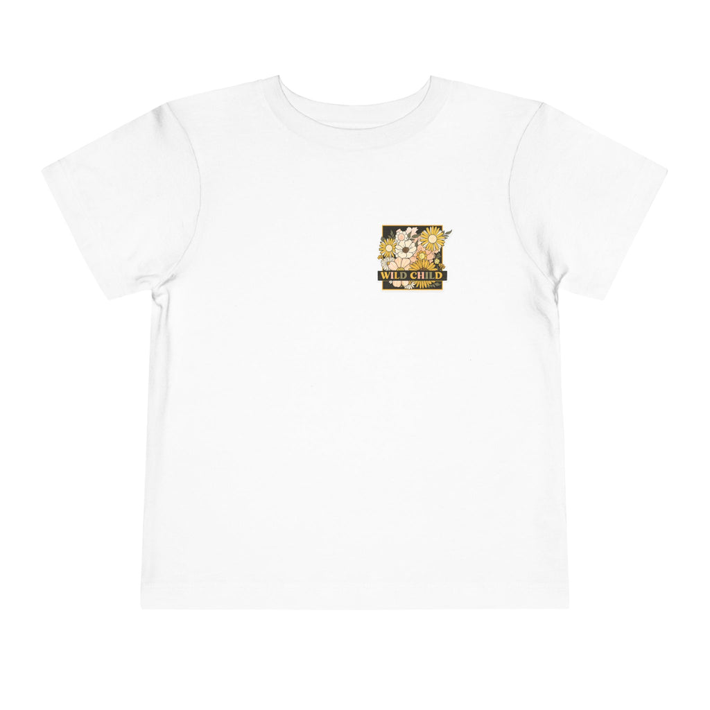 Wild Child Toddler Tee — Retro Floral Baby Shirt