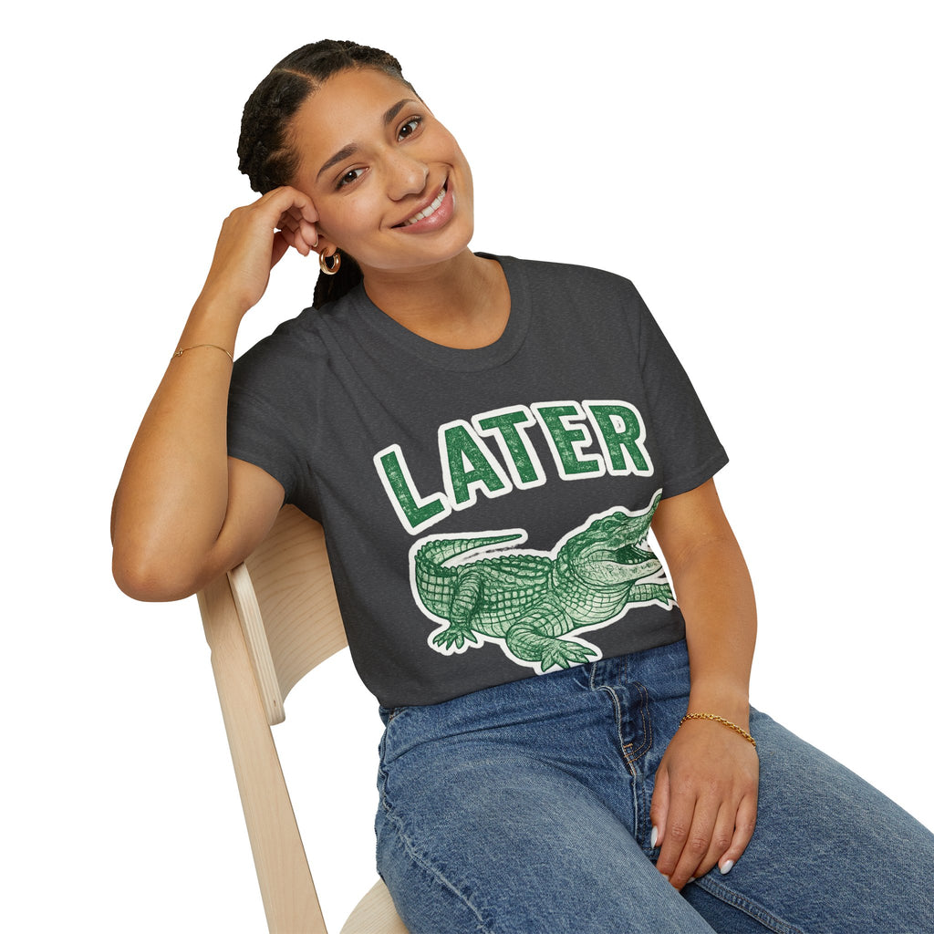 Later Alligator T-Shirt — Retro Green Gator Graphic Tee