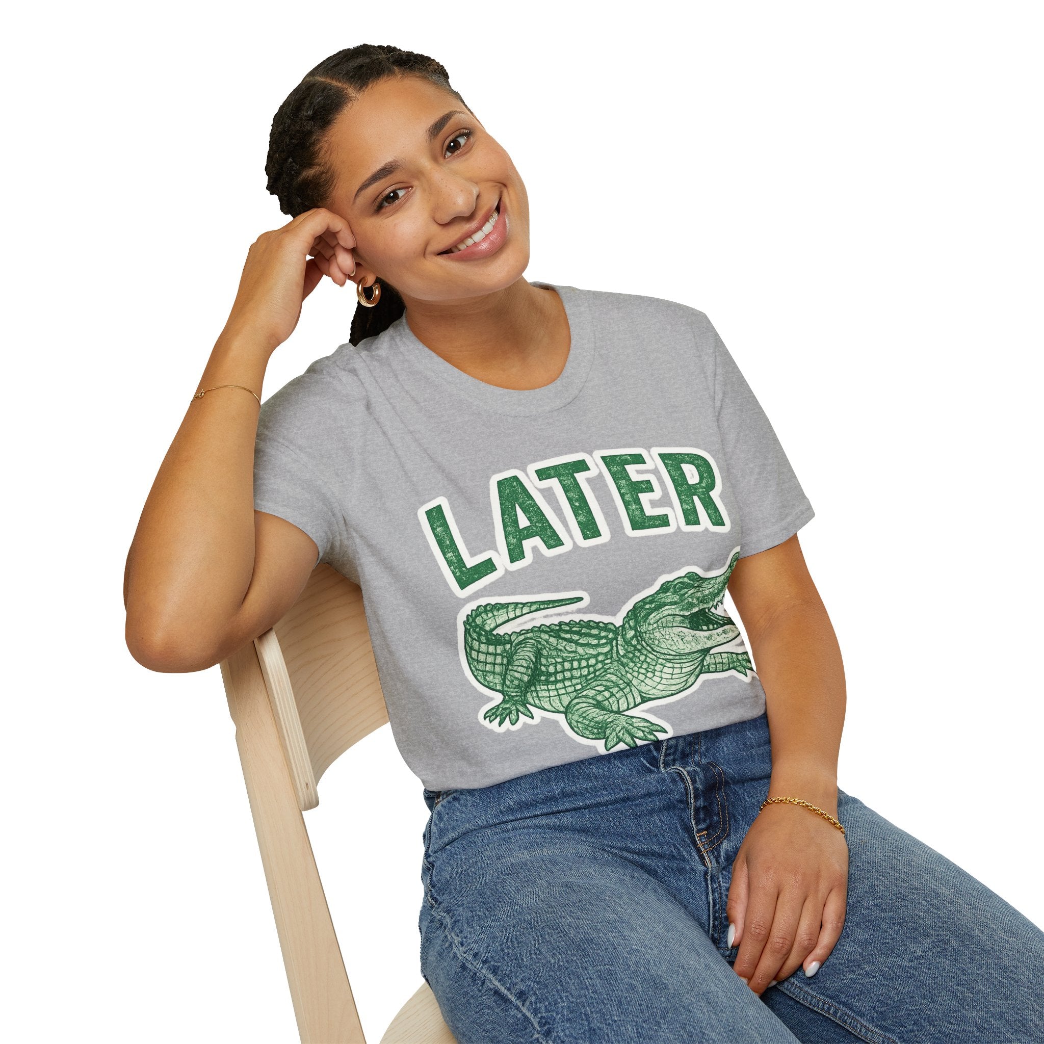 Later Alligator T-Shirt — Retro Green Gator Graphic Tee
