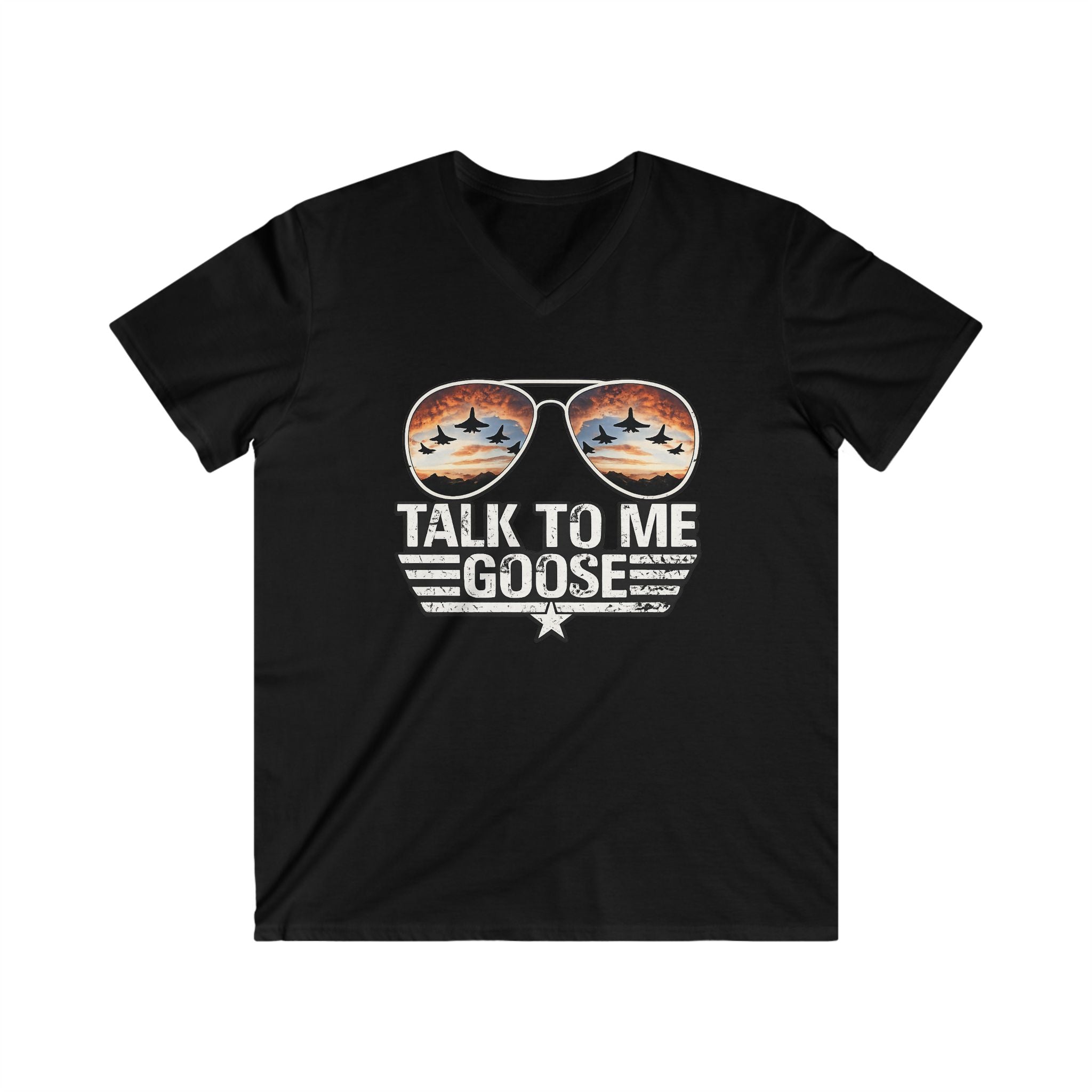 Talk to Me Goose Aviator V-Neck Tee