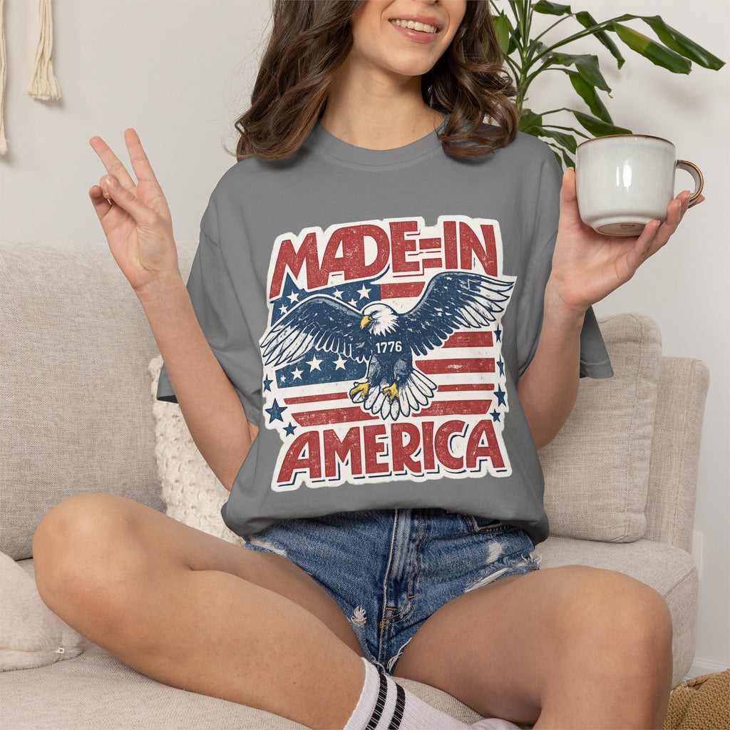 Made in America Eagle T-Shirt — Patriotic 4th of July Tee