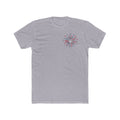 Distressed American Flag Crew Tee — Patriotic Fireworks Chest Print