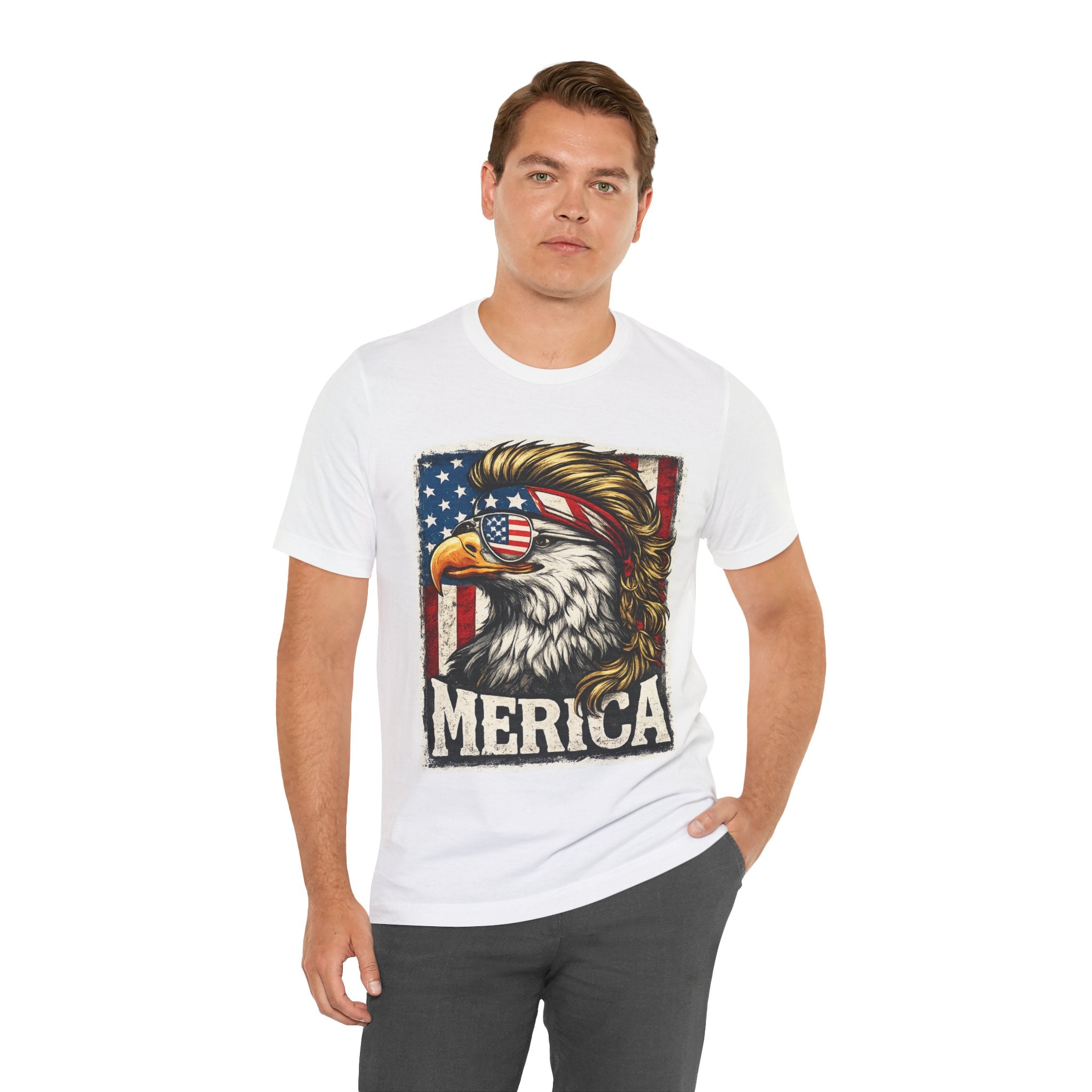 Eagle 'Merica Tee - Patriotic American Flag Bald Eagle T-Shirt