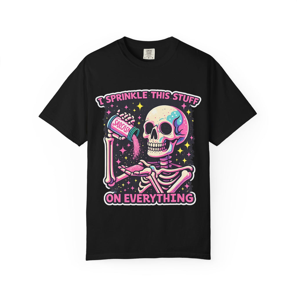 Sprinkle This Stuff On Everything T-Shirt — Cute Pastel Skeleton Graphic Tee