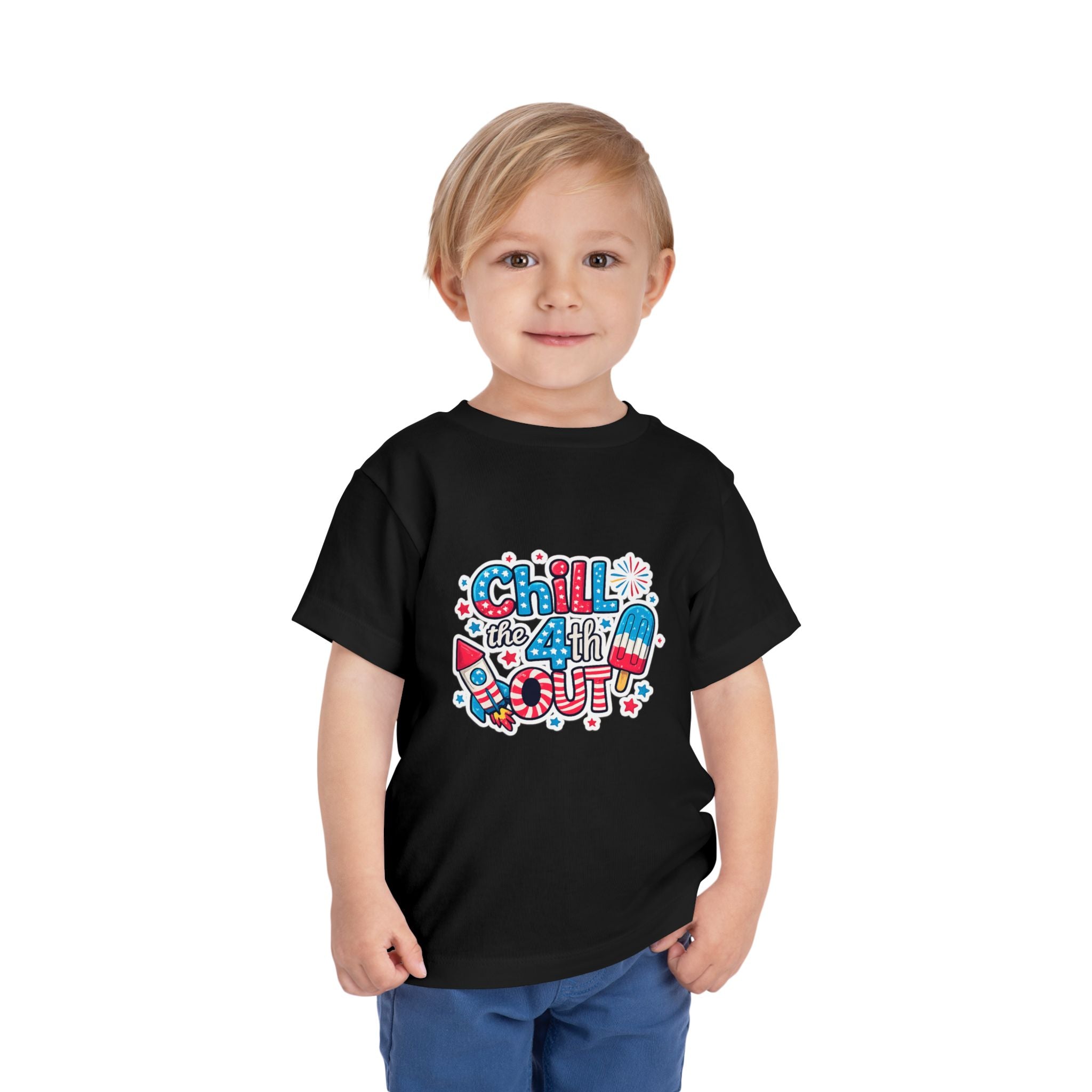 Chill the 4th Out Toddler Tee — Patriotic 4th of July Kids Shirt